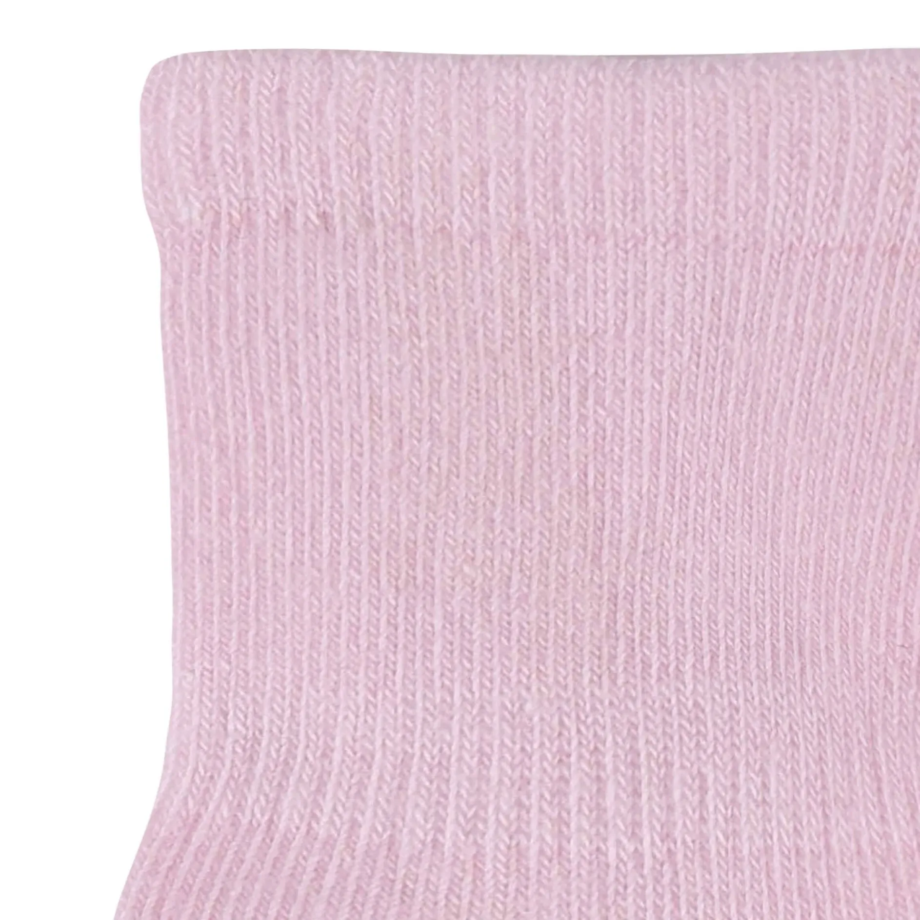 8-Pack Baby & Toddler Light Pink Wiggle Proof® Jersey Crew Socks