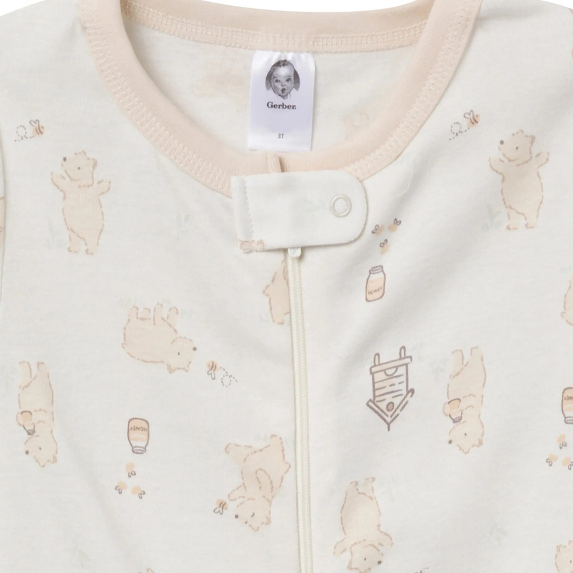 3-Pack Baby & Toddler Neutral Bear Snug Fit Footless Pajamas