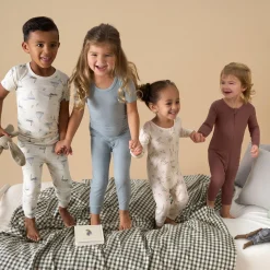 2-Pack Baby & Toddler Neutral Beige Cowboy Viscose Snug Fit Footless Pajamas