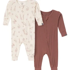2-Pack Baby & Toddler Neutral Beige Cowboy Viscose Snug Fit Footless Pajamas
