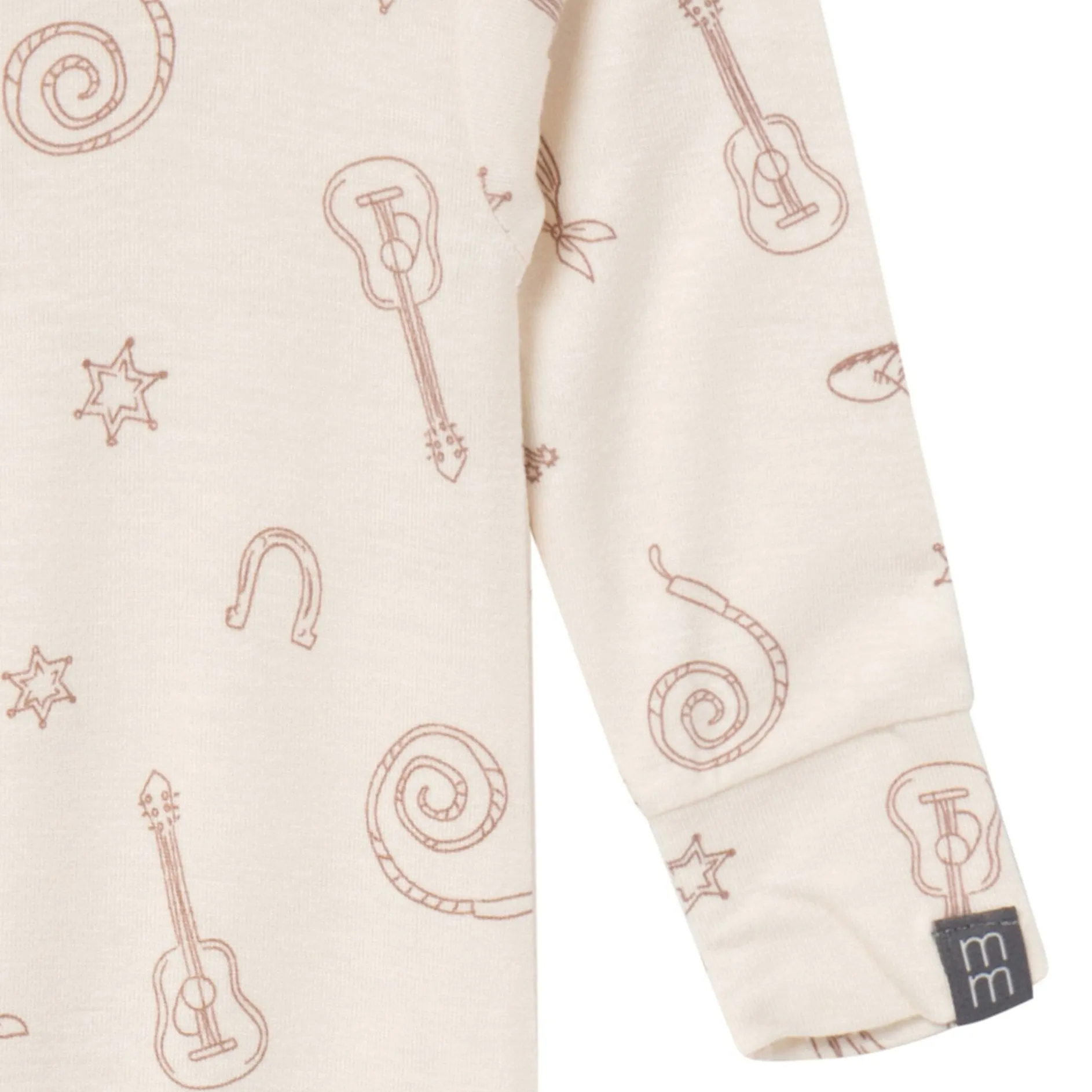 2-Pack Baby & Toddler Neutral Beige Cowboy Viscose Snug Fit Footless Pajamas