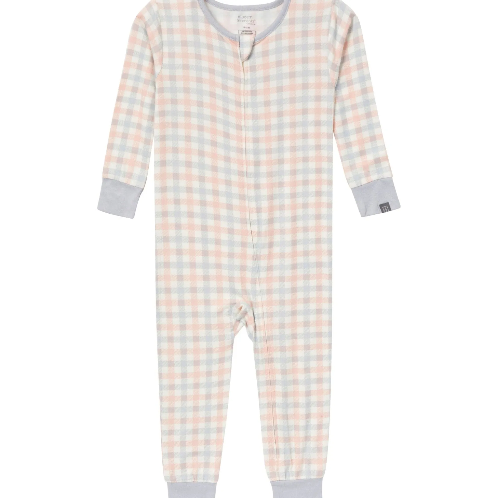 2-Pack Baby & Toddler Neutral Blue Plaid Viscose Snug Fitting Footless Pajamas