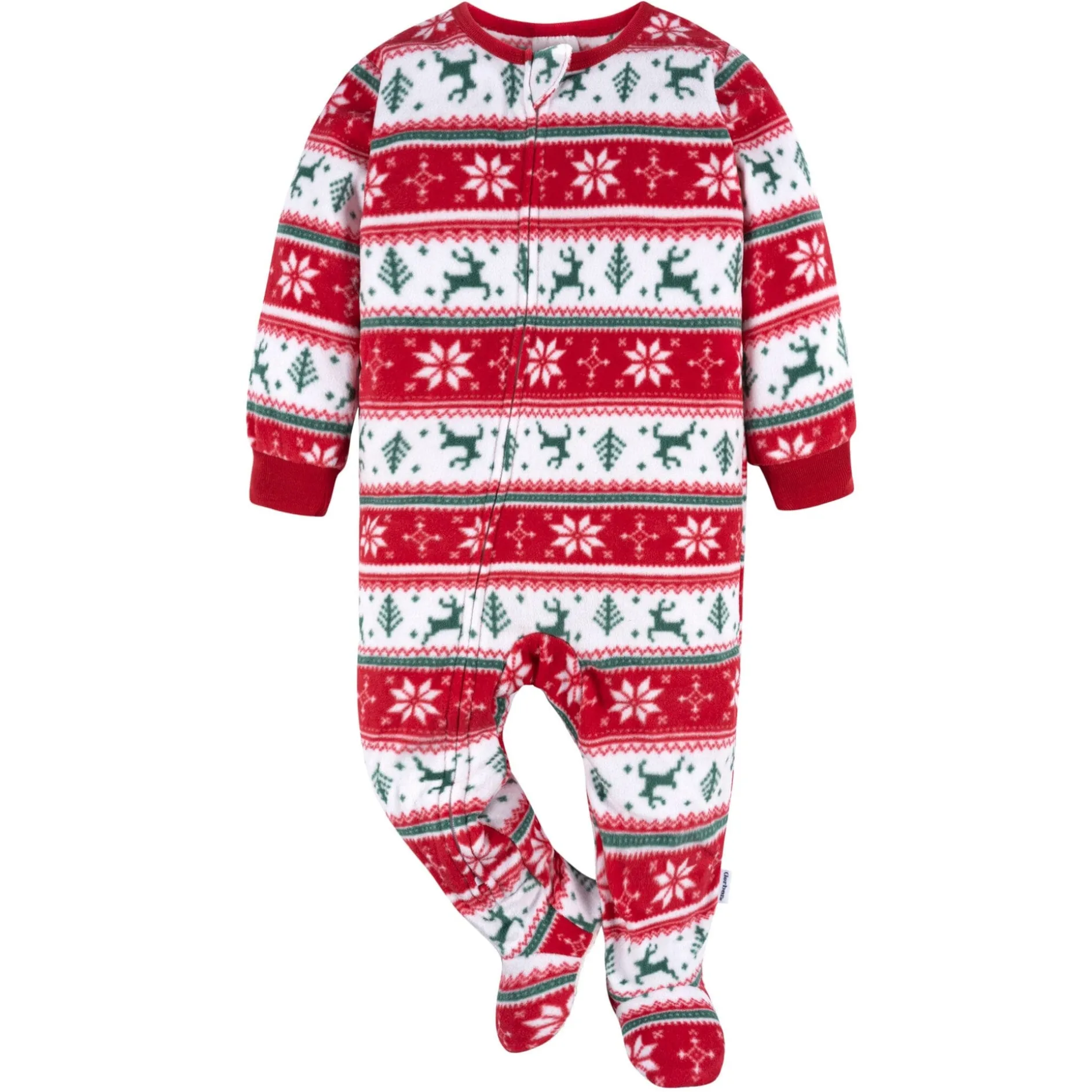 2-Pack Baby & Toddler Neutral Deer Fair Isle Fleece Pajamas