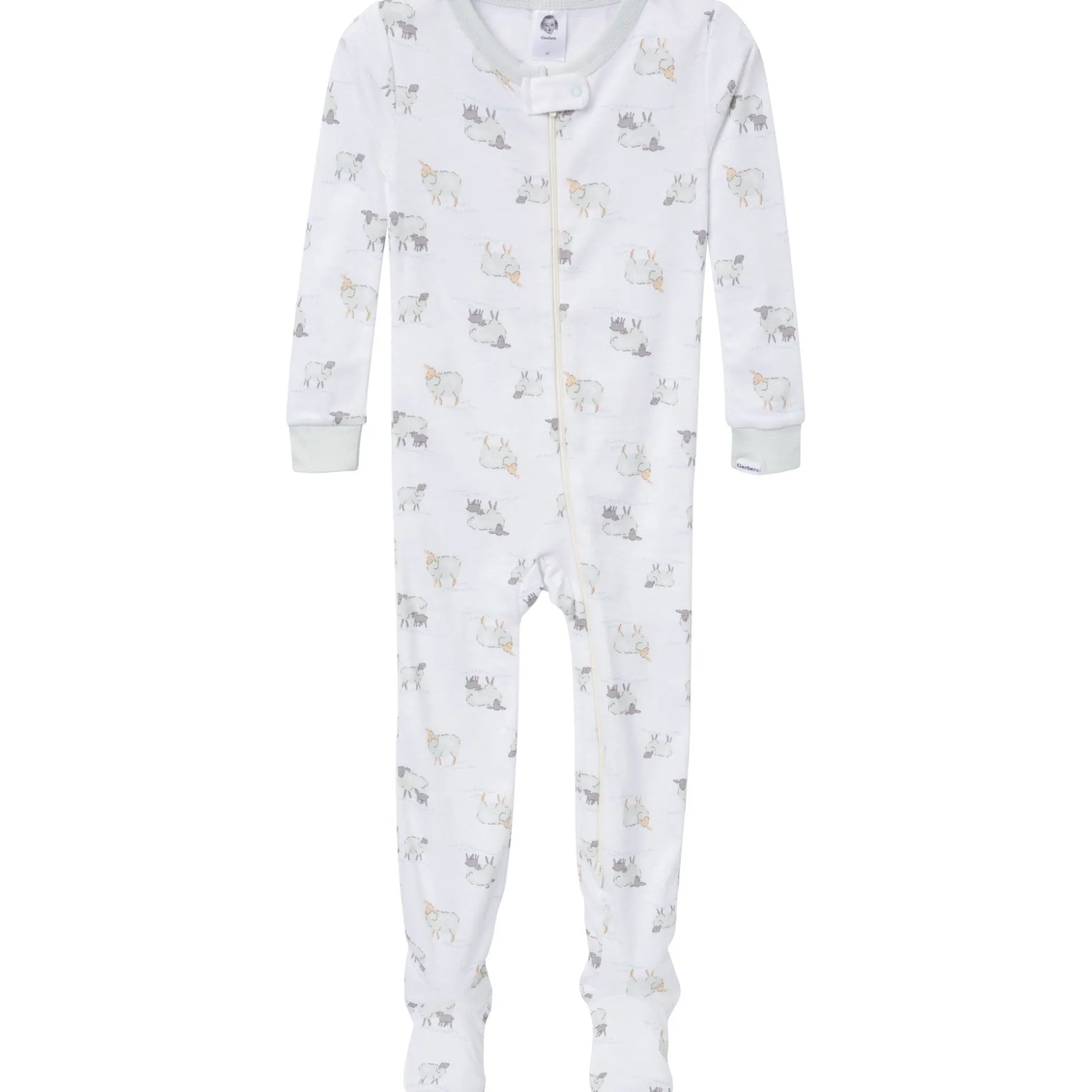 4-Pack Baby & Toddler Neutral Farm Snug Fit Footed Pajamas