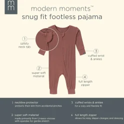 2-Pack Baby & Toddler Neutral Ivory Cactus Viscose Snug Fit Footless Pajamas