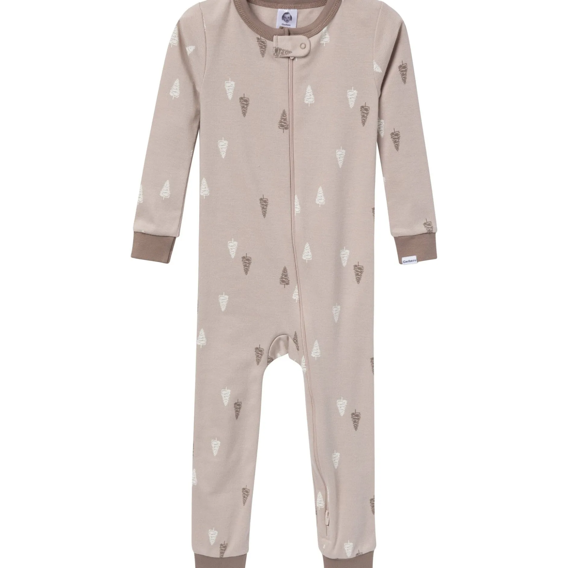 3-Pack Baby & Toddler Neutral Moose & Trees Snug Fit Footless Pajamas