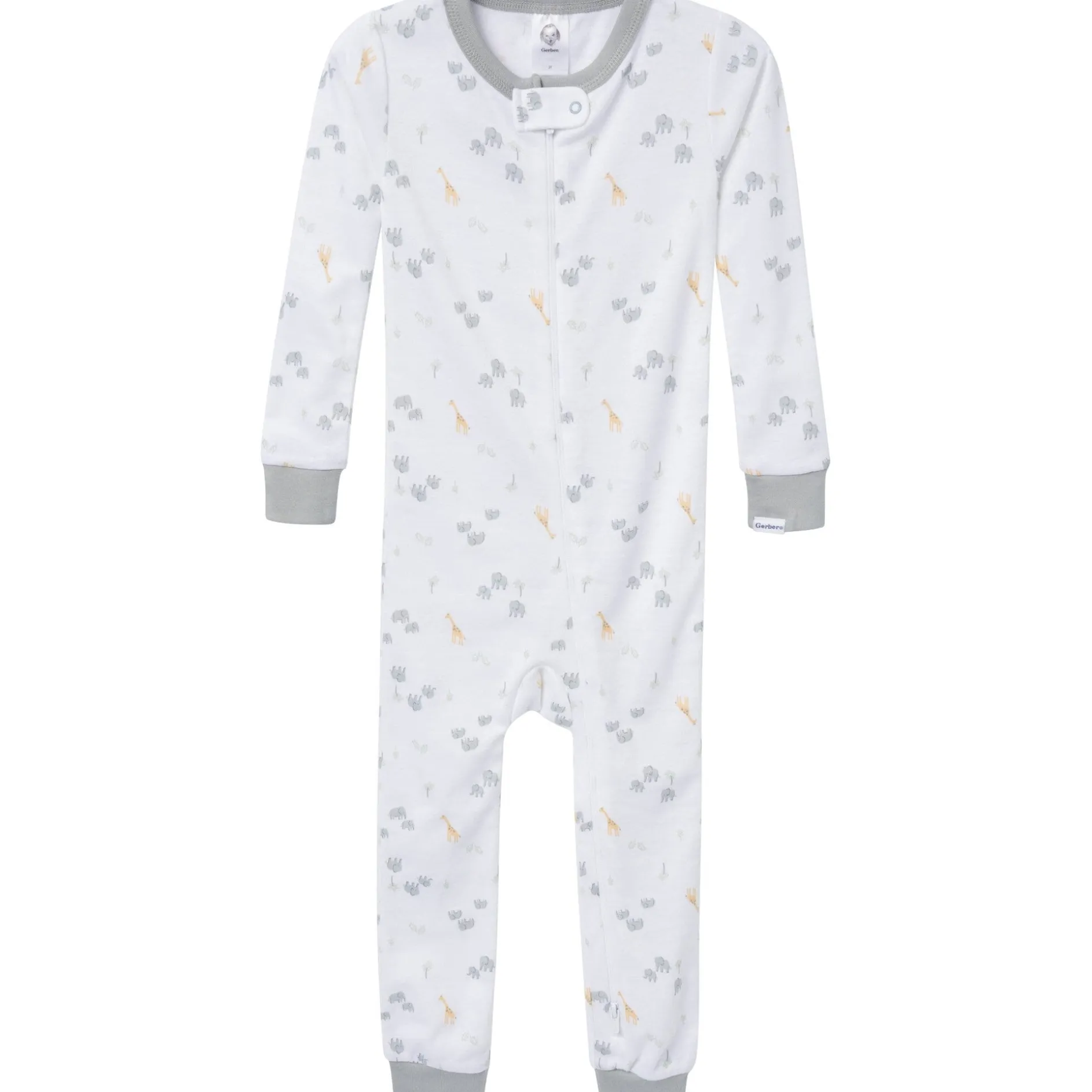 3-Pack Baby & Toddler Neutral Safari Snug Fit Footless Pajamas