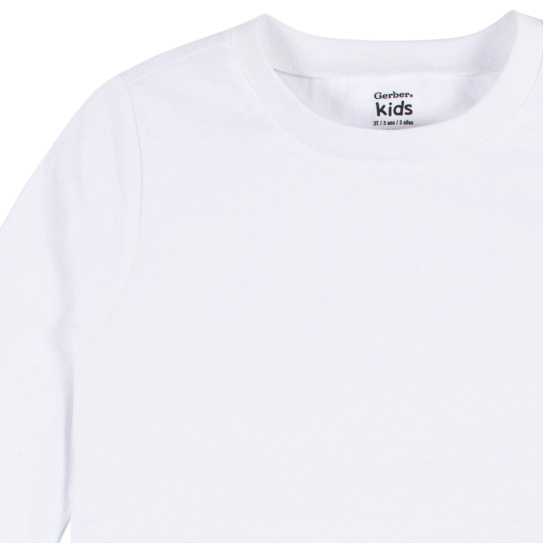 5-Pack Baby & Toddler White Long Sleeve Tees