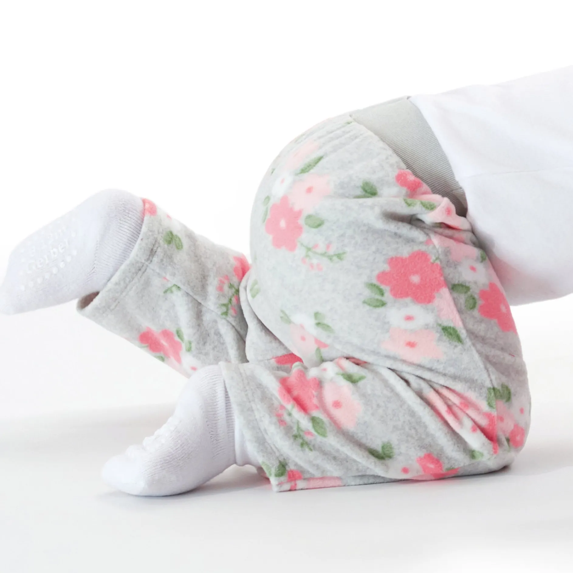 8-Pack Baby & Toddler White Wiggle Proof® Jersey Crew Socks