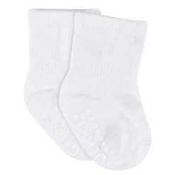 8-Pack Baby & Toddler White Wiggle Proof® Jersey Crew Socks