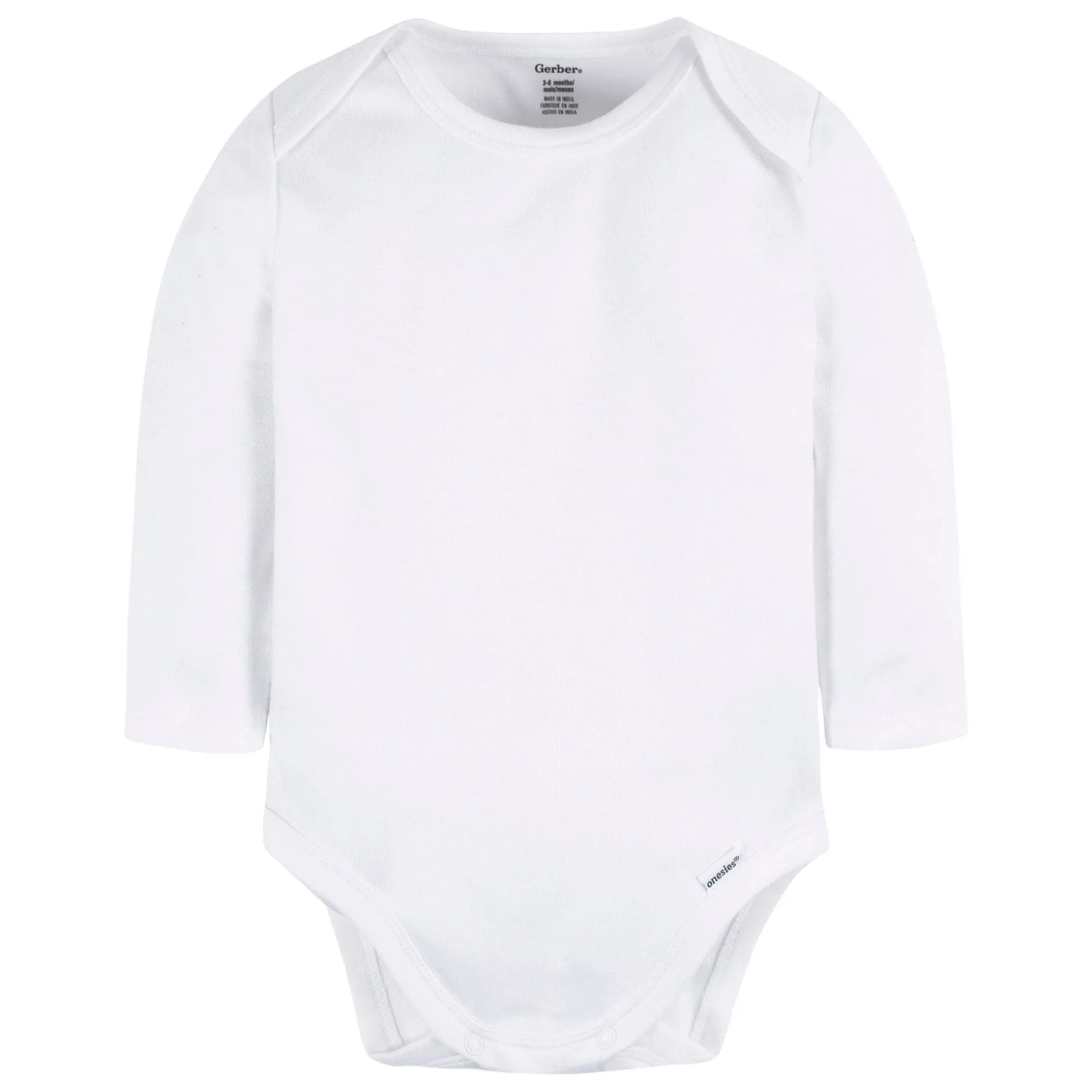 5-Pack Baby White Premium Long Sleeve Onesies® Bodysuits