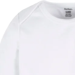 5-Pack Baby White Premium Long Sleeve Onesies® Bodysuits