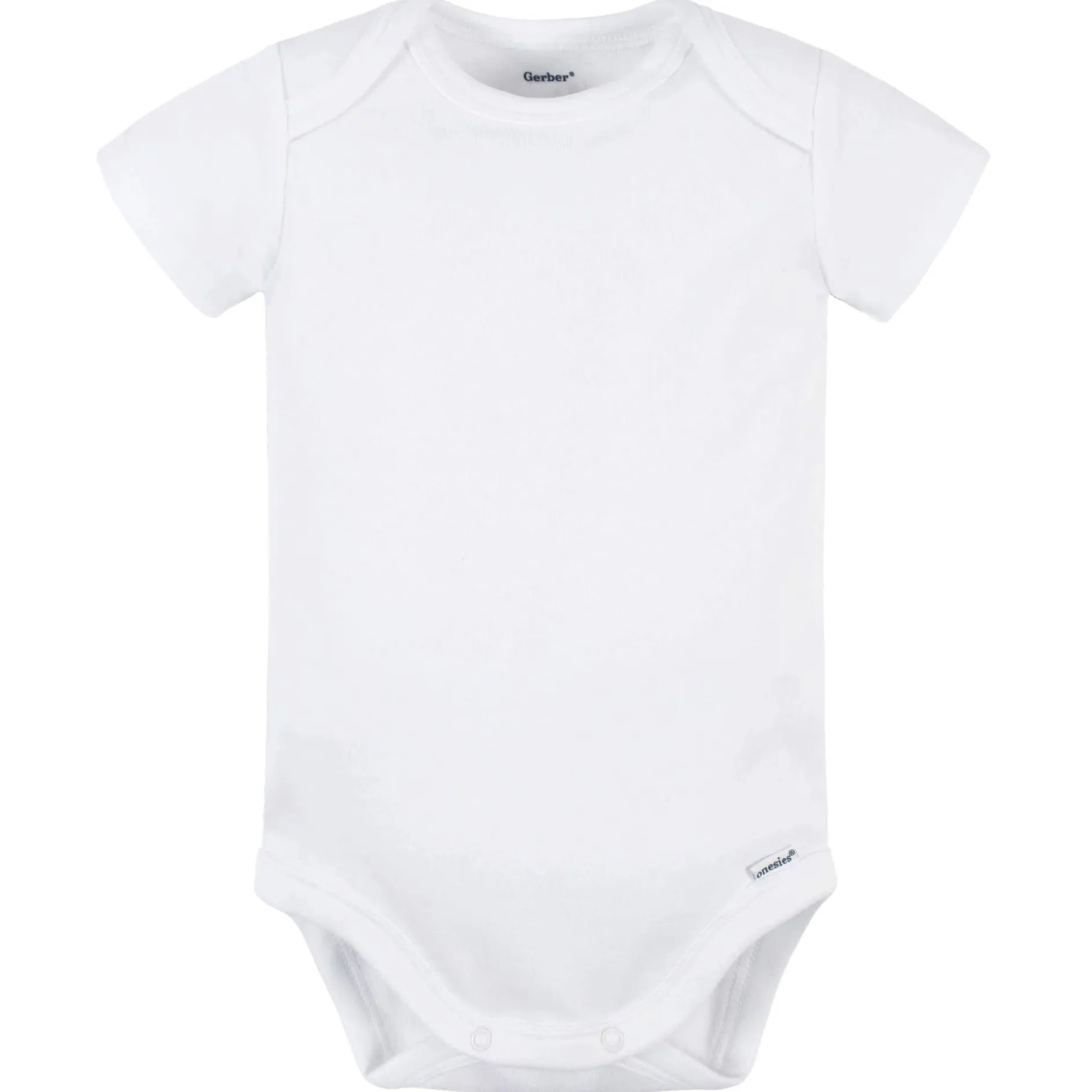 5-Pack Baby White Premium Short Sleeve Onesies® Bodysuits