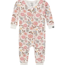 2-Pack Girls Peach Floral Viscose Snug Fit Footless Pajamas