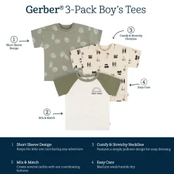 3-Pack Infant and Toddler Boys Stay Cool T-Shirts