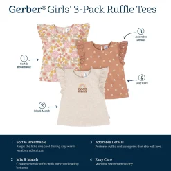 3-Pack Infant and Toddler Girls Good Times T-Shirts