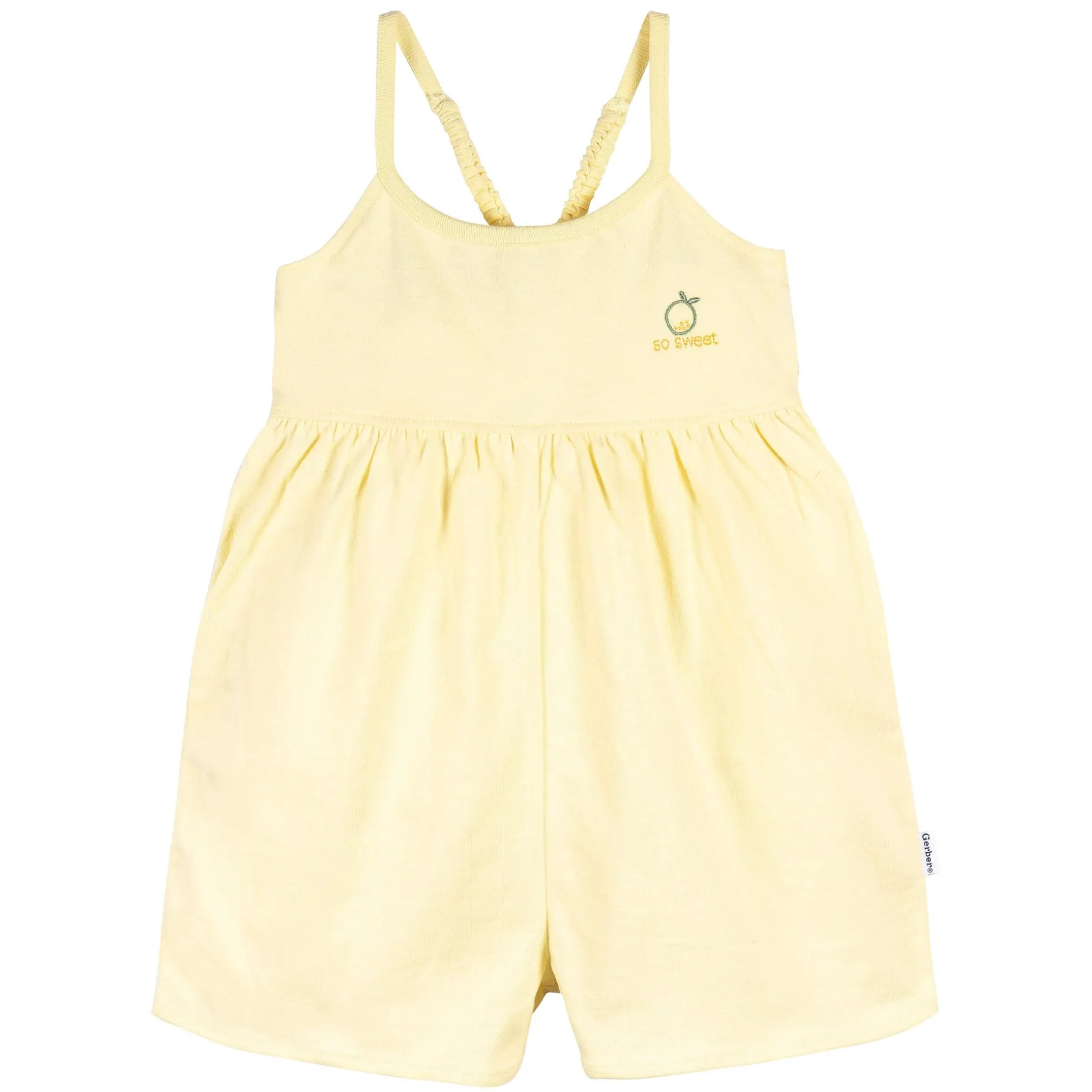 2-Pack Infant and Toddler Girls Yellow & Lemons Rompers