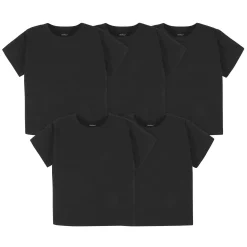5-Pack Infant & Toddler Black Premium Short Sleeve Tees