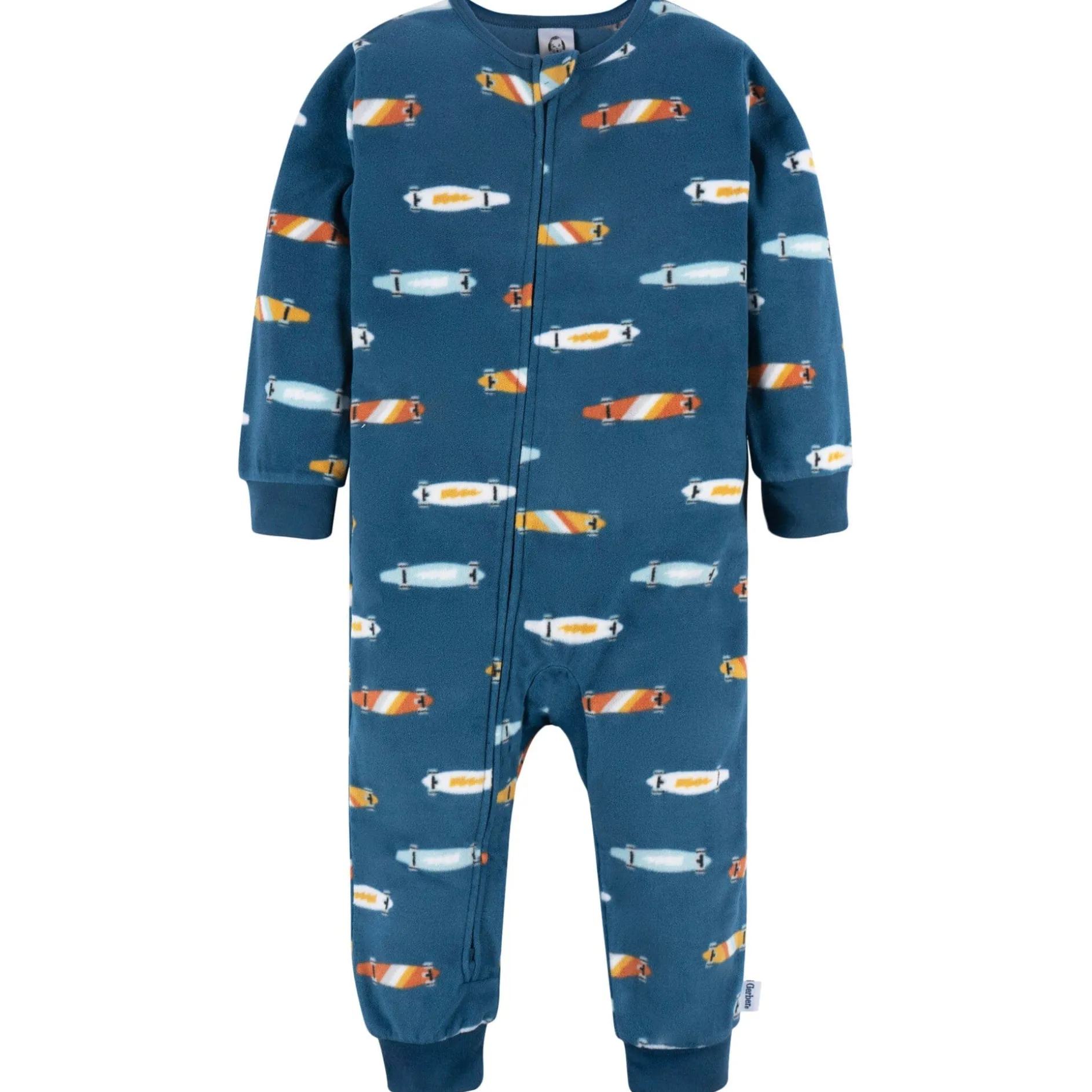 3-Pack Infant & Toddler Boys Skateboards & Guitars Footless Fleece Pajamas