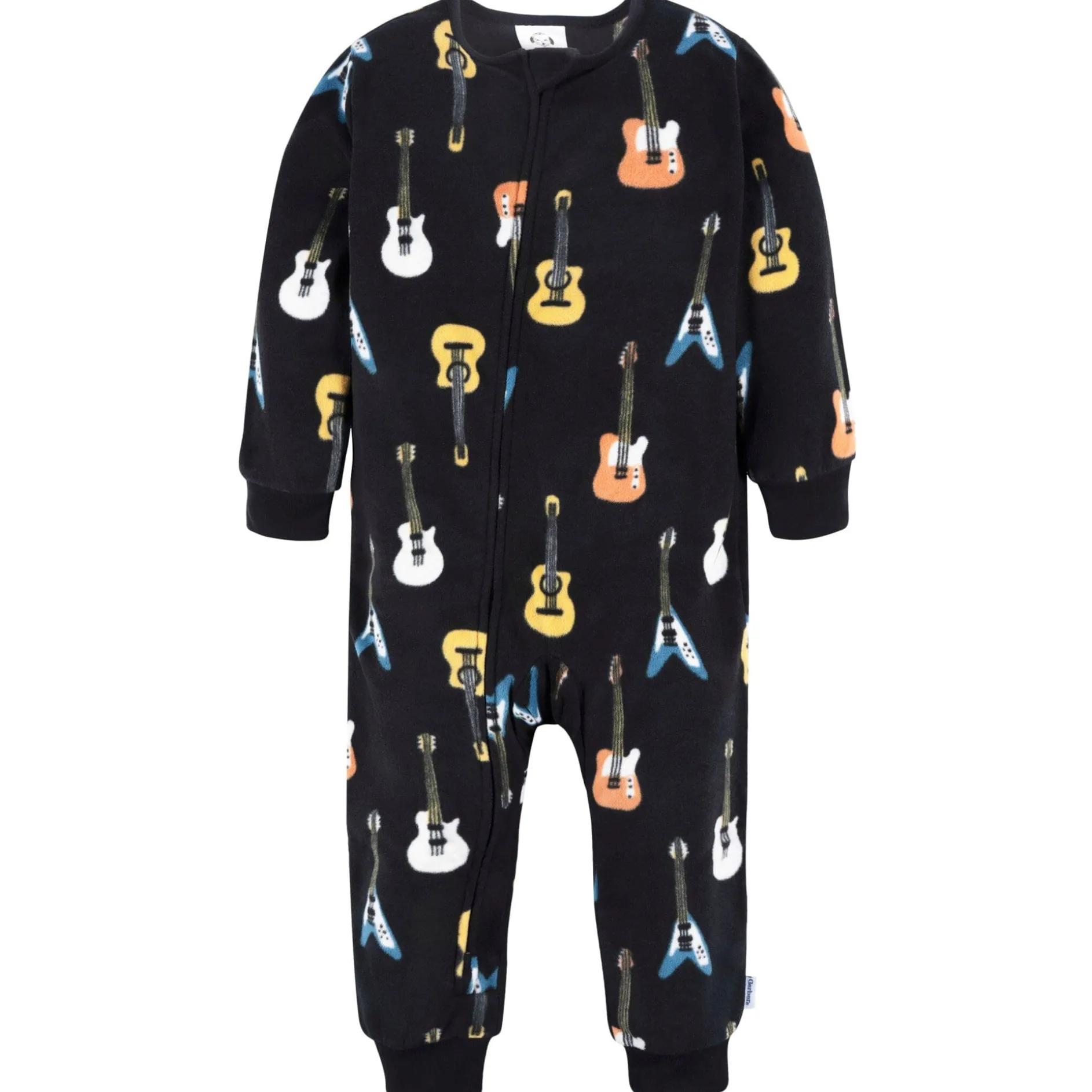 3-Pack Infant & Toddler Boys Skateboards & Guitars Footless Fleece Pajamas