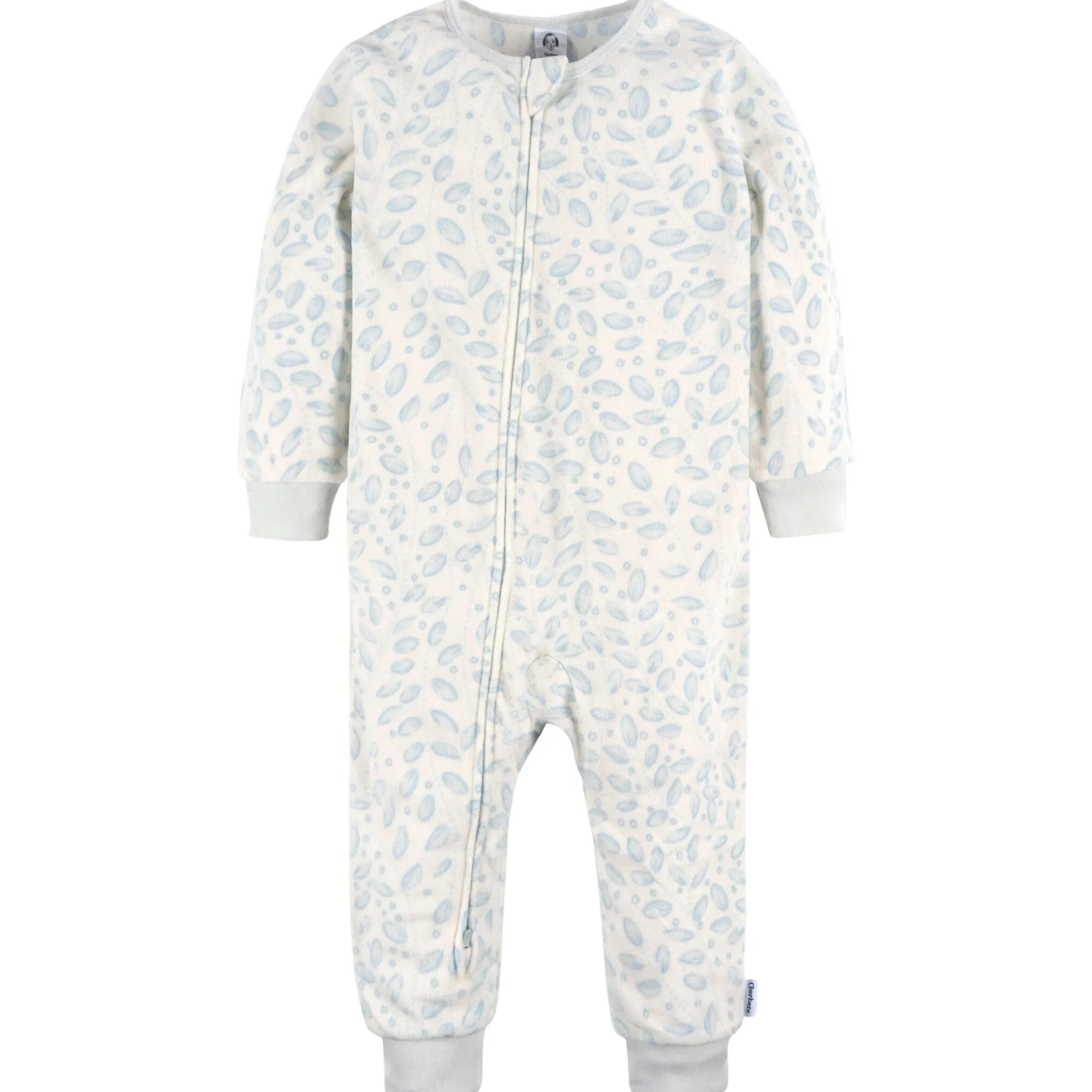 3-Pack Infant & Toddler Girls Blue Floral Footless Fleece Pajamas