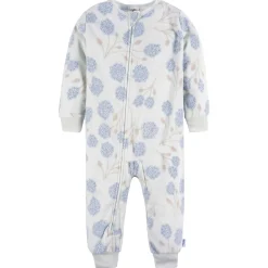 3-Pack Infant & Toddler Girls Blue Floral Footless Fleece Pajamas