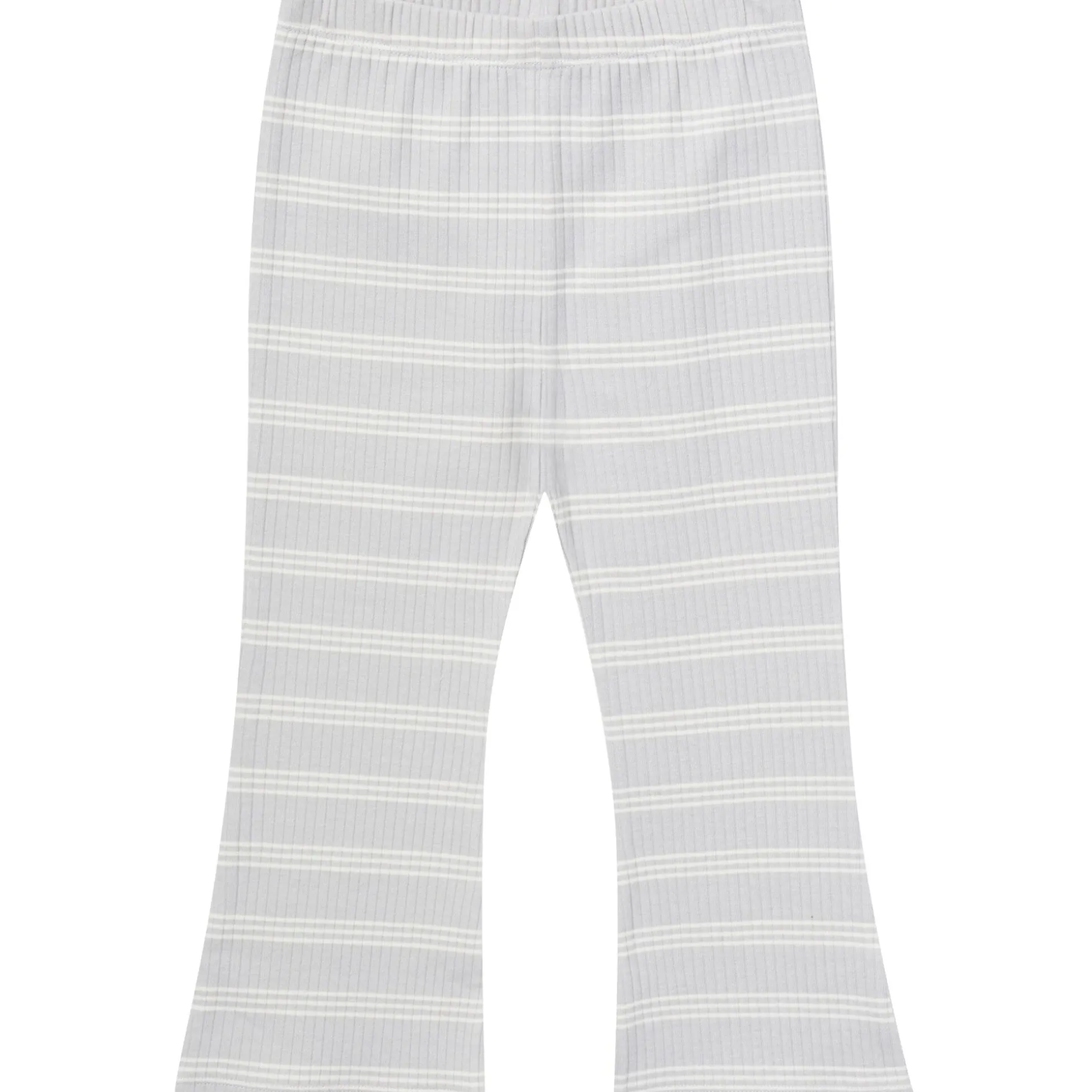 3-Pack Infant & Toddler Girls Gray and Pink Ribbed Flare Leggings