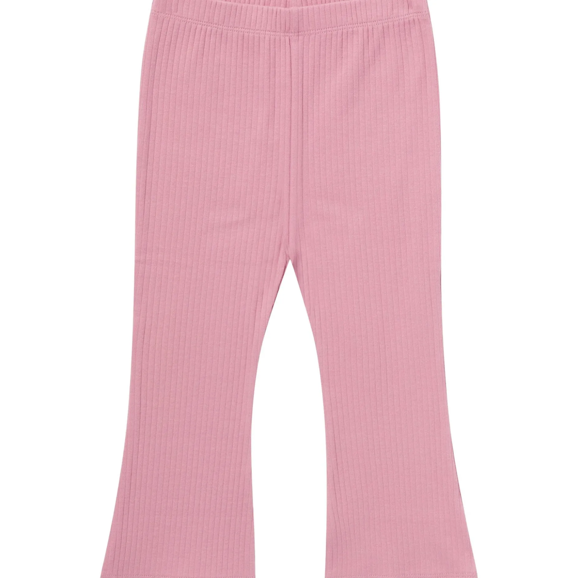 3-Pack Infant & Toddler Girls Gray and Pink Ribbed Flare Leggings