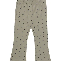 3-Pack Infant & Toddler Girls Green Daisies, Blue and Gray Ribbed Flare Leggings