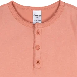 3-Pack Infant & Toddler Girls Green, Pink, & Coral Long Sleeve Shirts