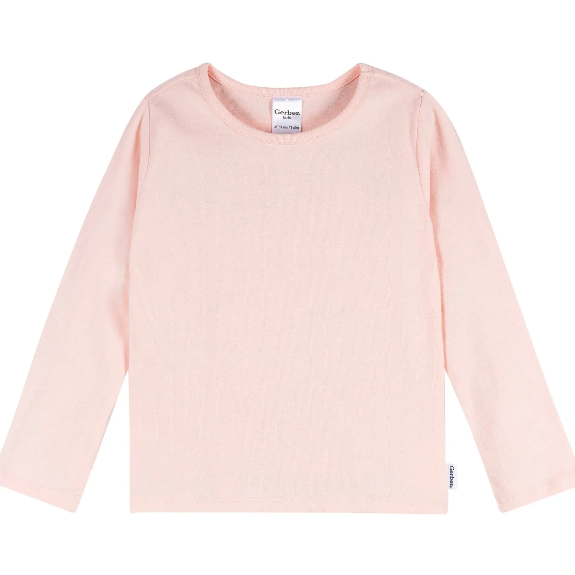 3-Pack Infant & Toddler Girls Green, Pink, & Coral Long Sleeve Shirts