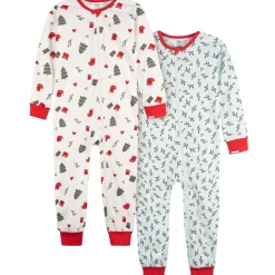 2-Pack Infant & Toddler Girls Ivory Gifts Snug Fitting Footless Pajamas