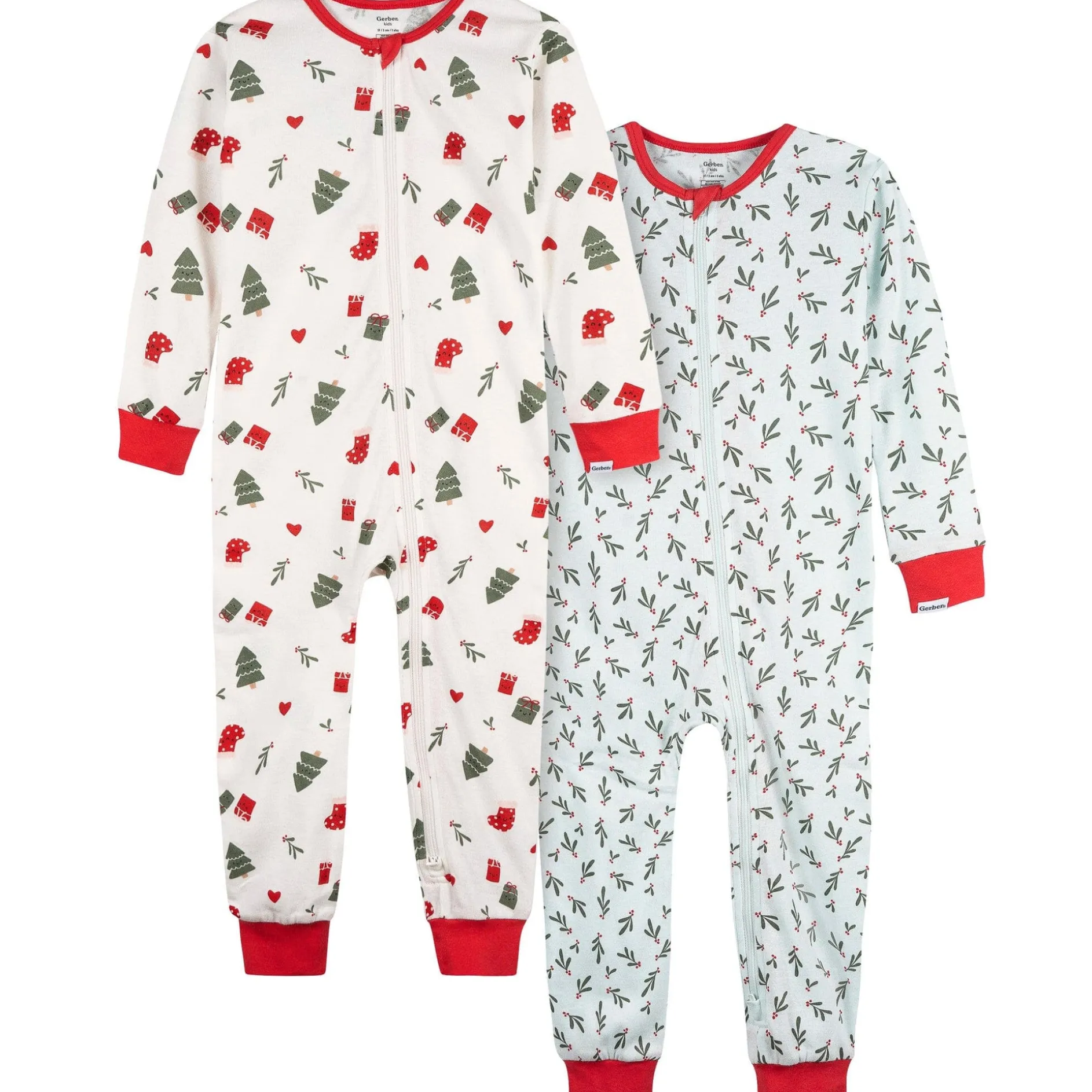 2-Pack Infant & Toddler Girls Ivory Gifts Snug Fitting Footless Pajamas