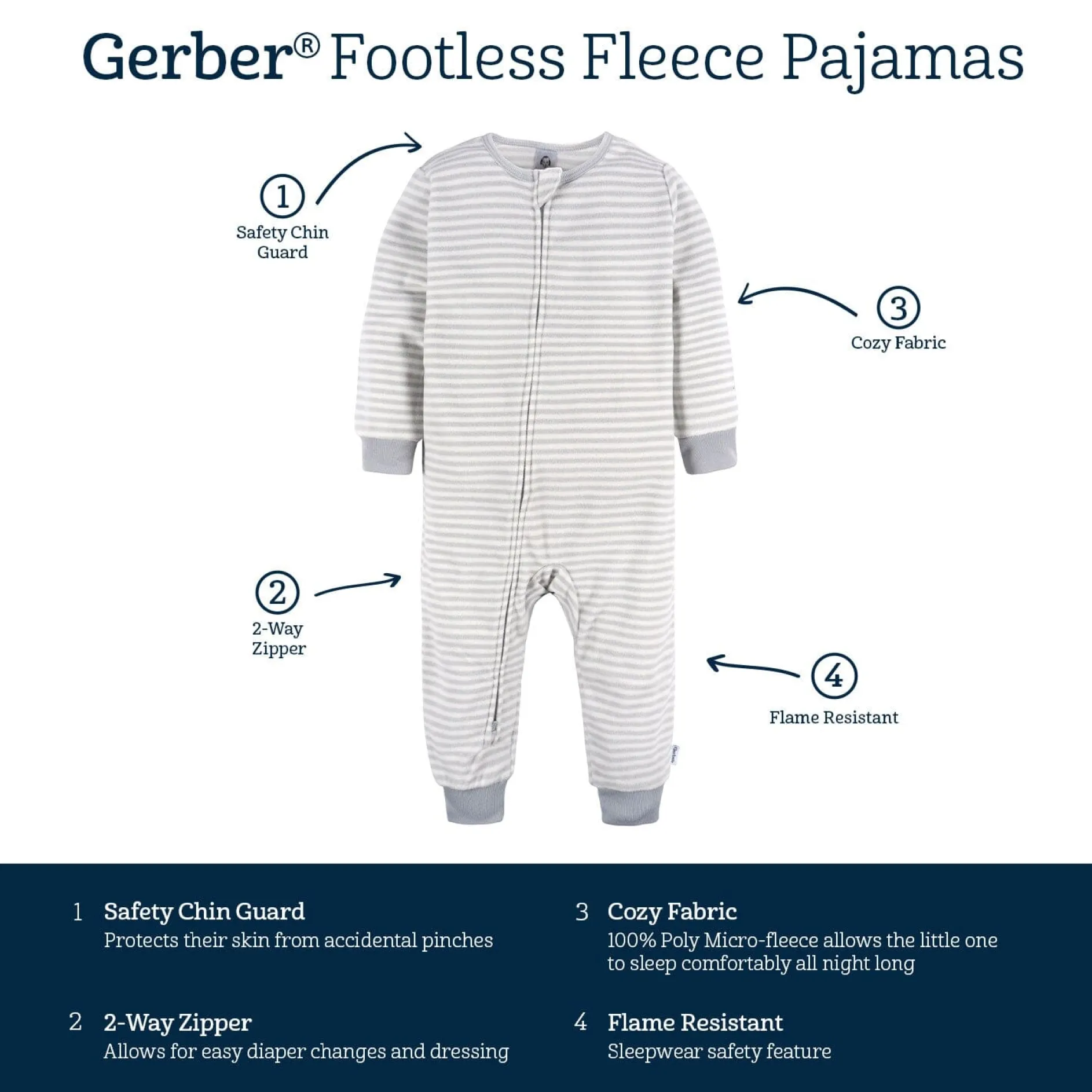 3-Pack Infant & Toddler Girls Multi Floral Footless Fleece Pajamas