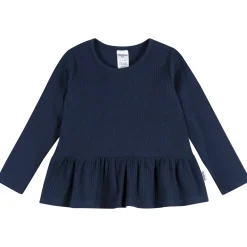 3-Pack Infant & Toddler Girls Navy, Oatmeal & Pink Long Sleeve Shirts