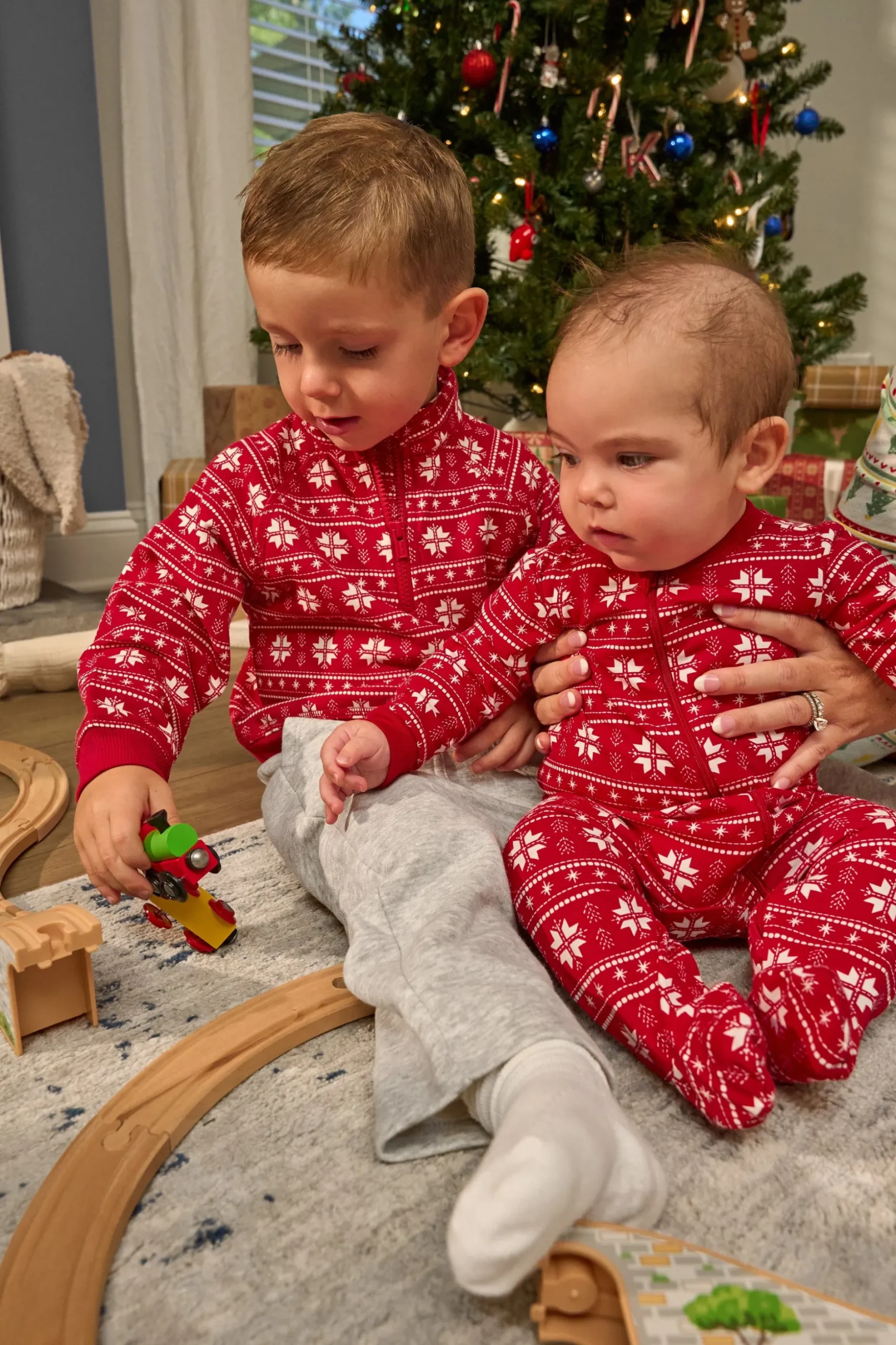2-Pack Infant & Toddler Girls Ornaments Snug Fit Footless Pajamas