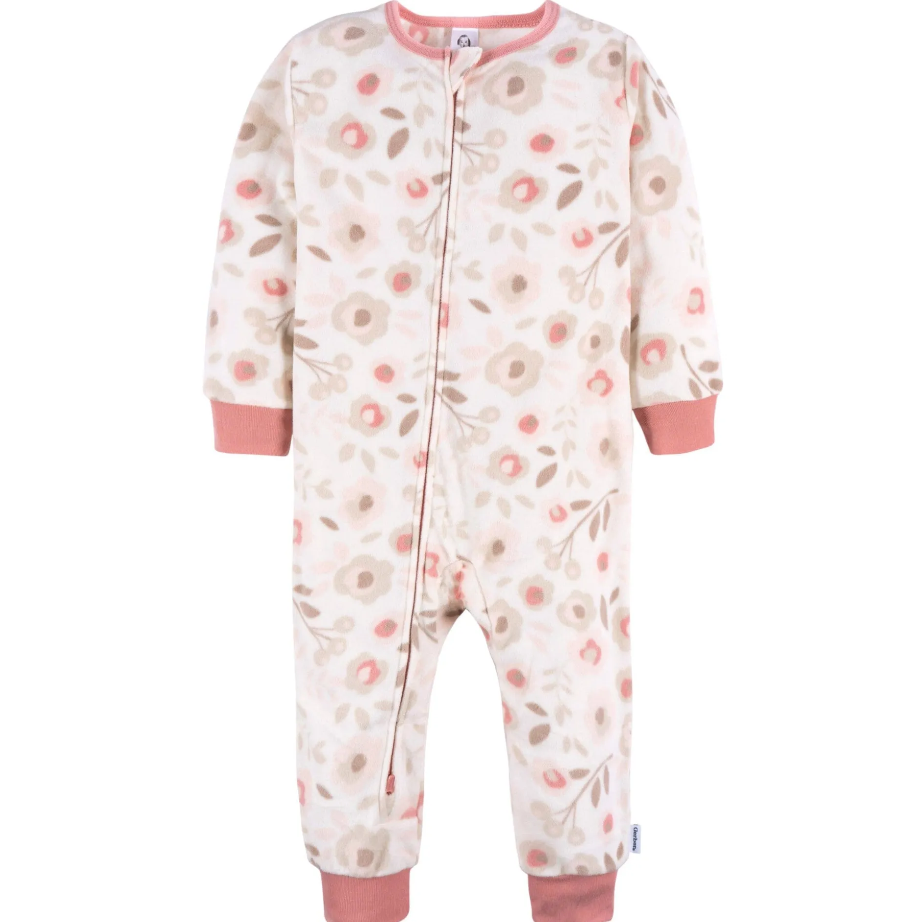 3-Pack Infant & Toddler Girls Pink Deer Footless Fleece Pajamas