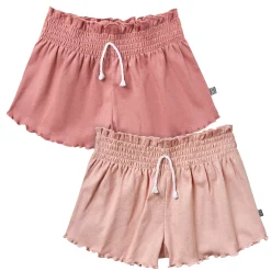 2-Pack Infant & Toddler Girls Rose Smocked Wide Leg Shorts