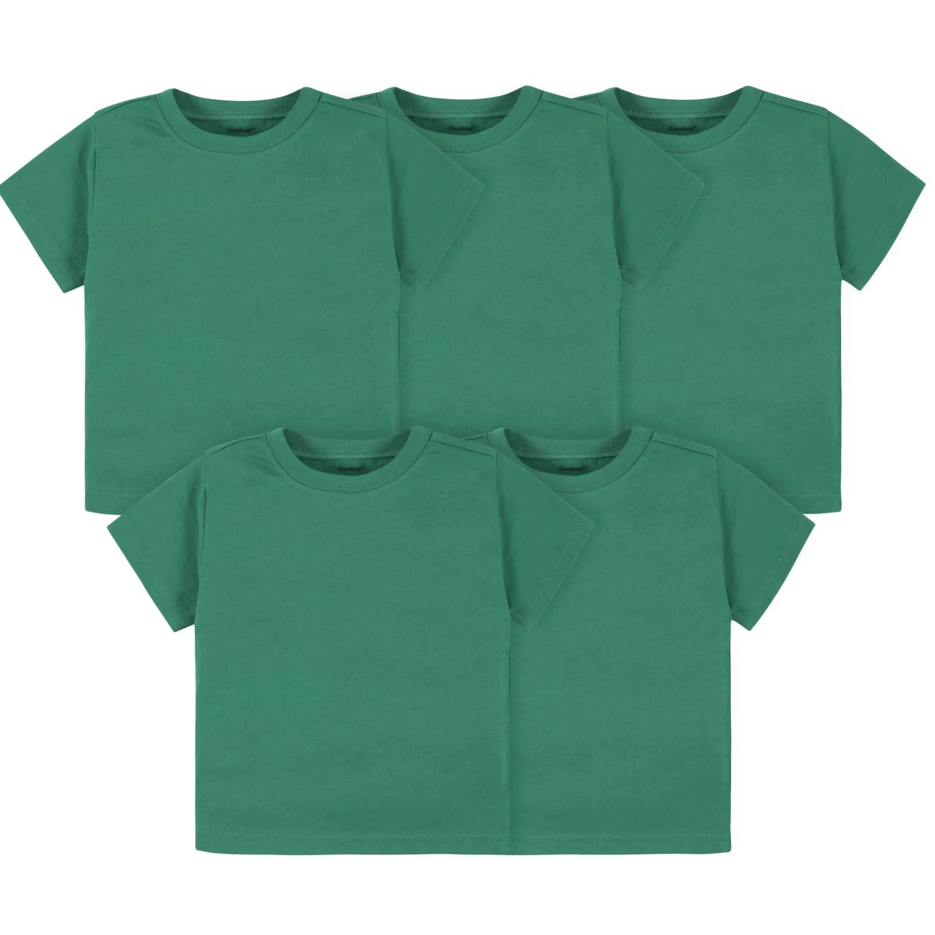 5-Pack Infant & Toddler Kelly Green Premium Short Sleeve Tees