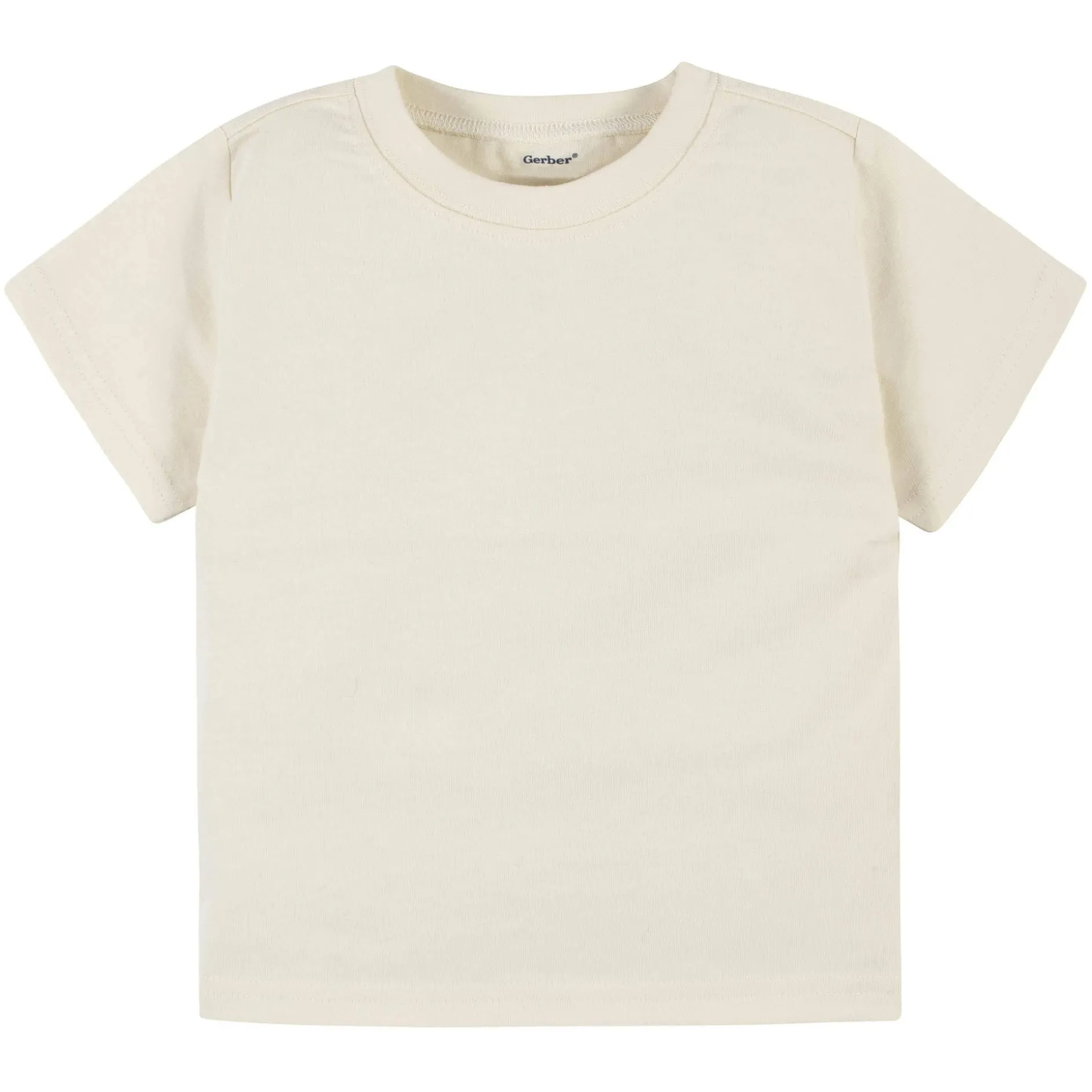 5-Pack Infant & Toddler Natural Premium Short Sleeve Tees