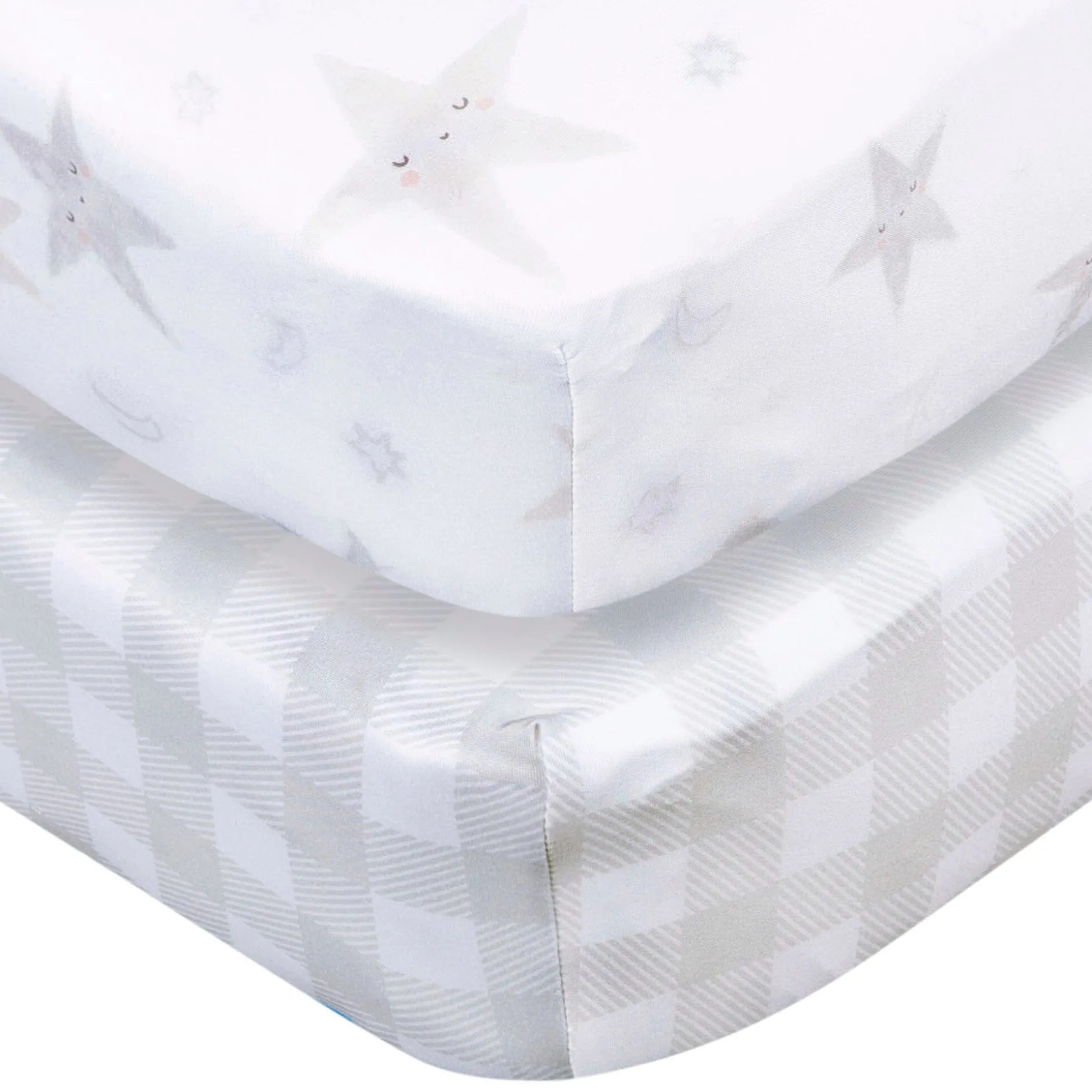 2-Pack Neutral Celestial Stretchy Crib Sheets