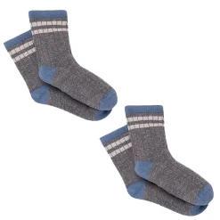 2-Pack Toddler Boys Grey Heather Athletic Colorblock Socks