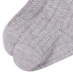 2-Pack Toddler Girls Grey & Black Pointelle Ribbed Tights