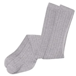 2-Pack Toddler Girls Grey & Black Pointelle Ribbed Tights