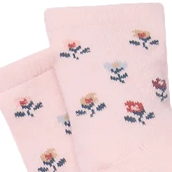 2-Pack Toddler Girls Pink Floral Knit Socks