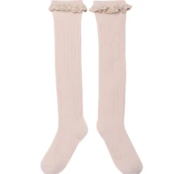 2-Pack Toddler Girls Pink Lace Knee Socks