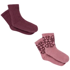 2-Pack Toddler Girls Rose Knit Socks
