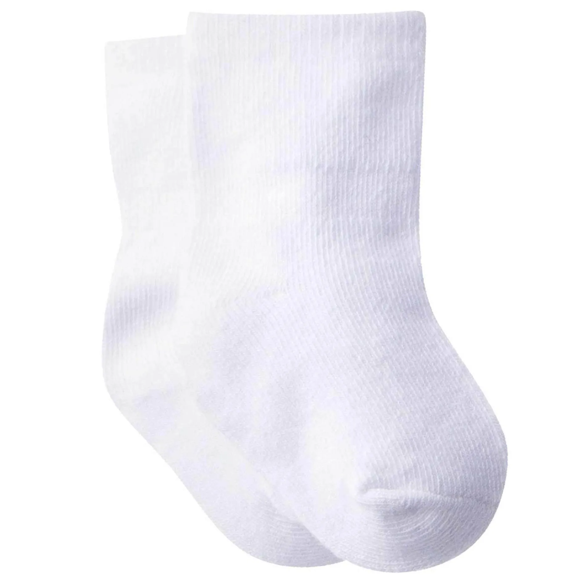 8-pack White Jersey Wiggle Proof® Crew Sock
