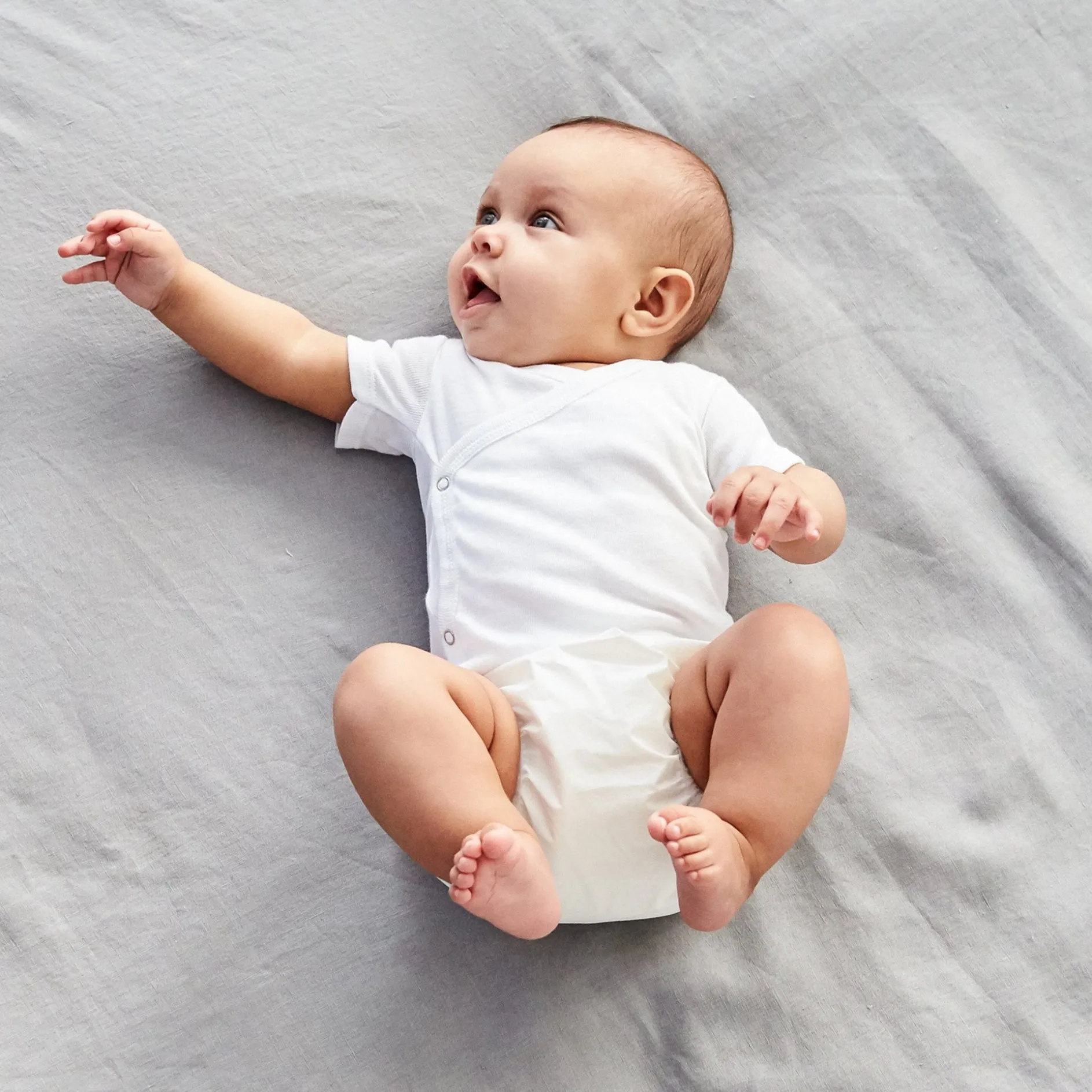 3-Pack White Side-Snap Short Sleeve Shirts, Newborn