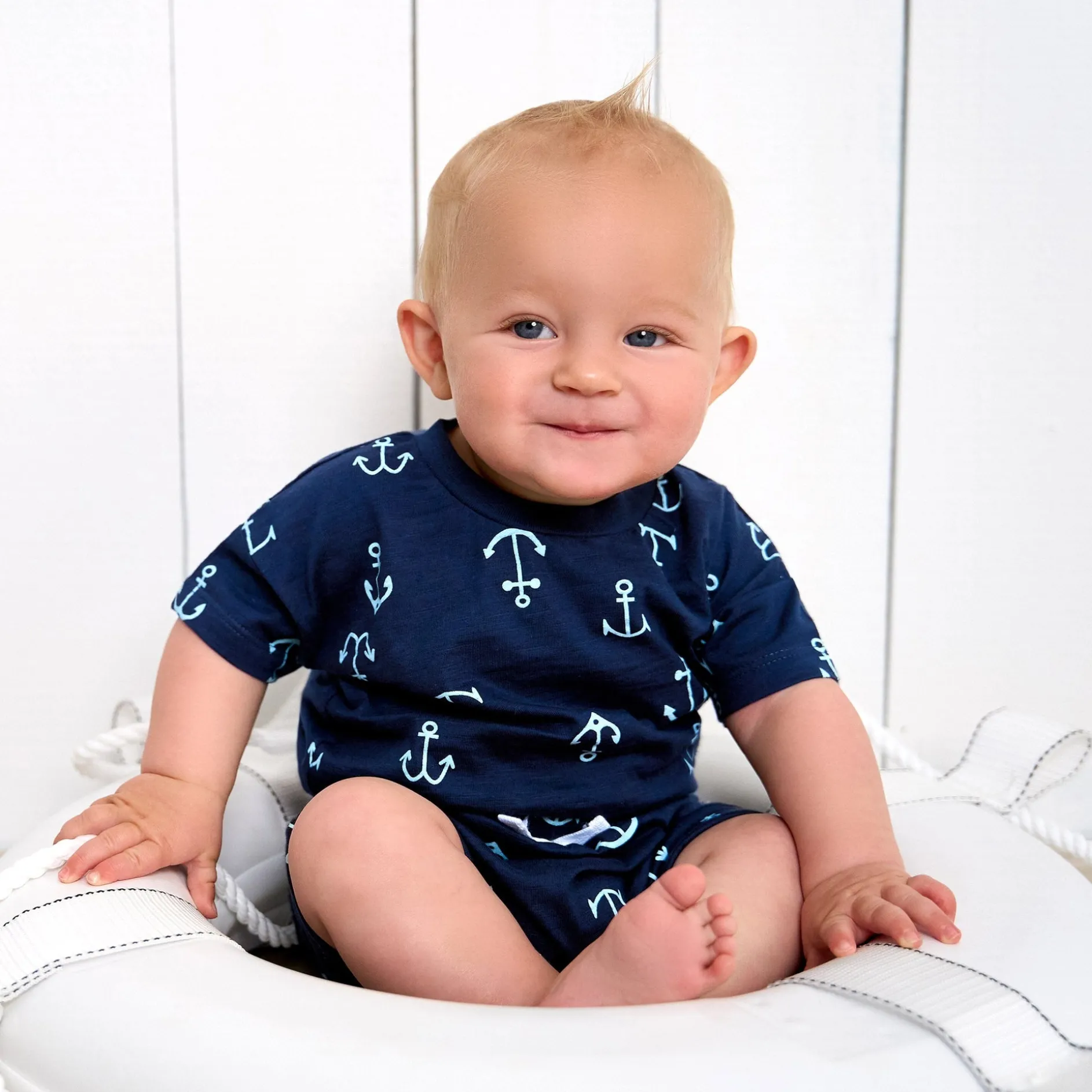 2-Piece Baby and Toddler Boys Anchor T-Shirt and Shorts Set